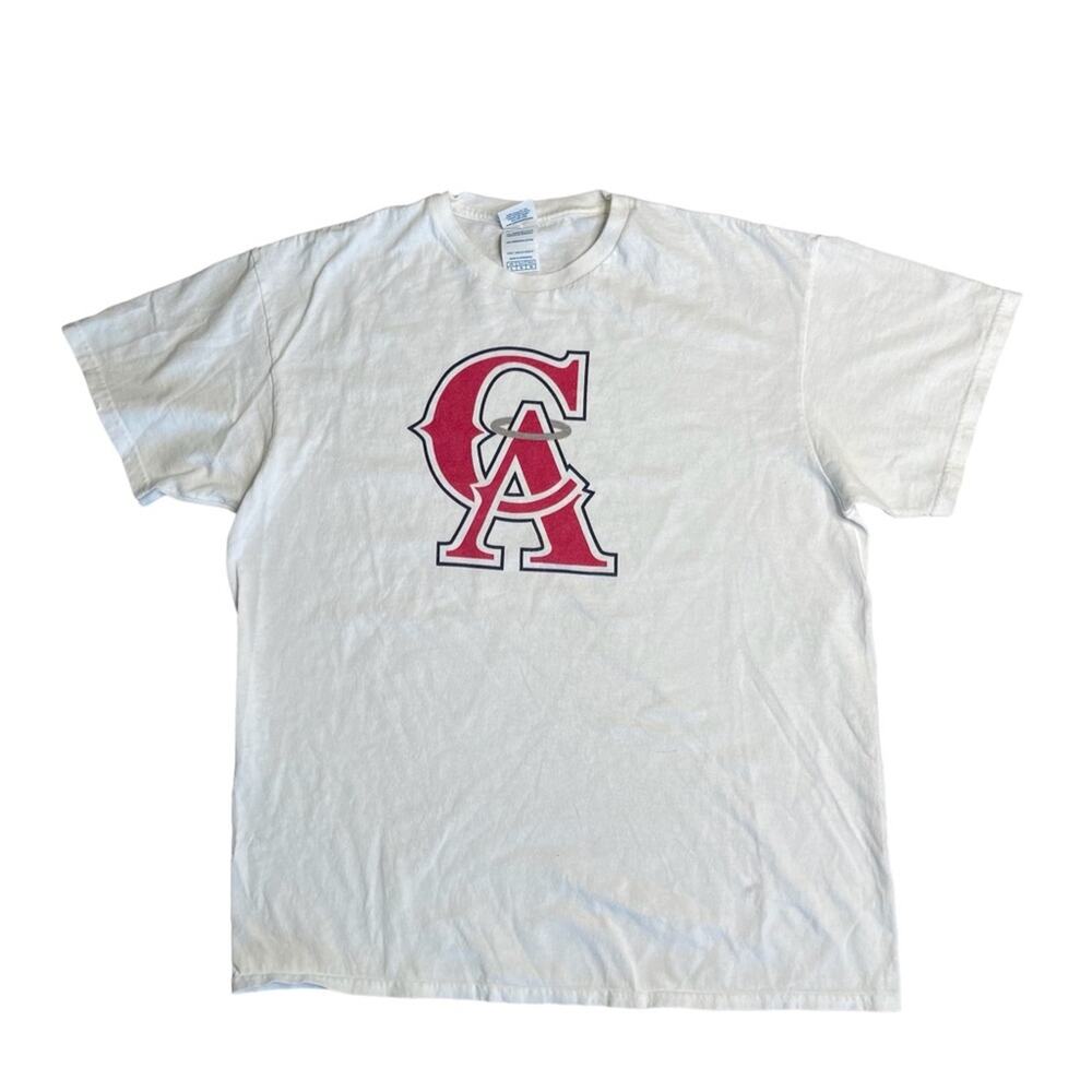 DELTA PRO WEIGHT White Red California Angels T-Shirt Men’s Size Large